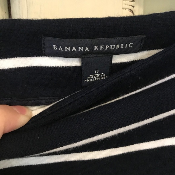 Black and White Striped Banana Republic Work Skirt - Picture 3 of 3